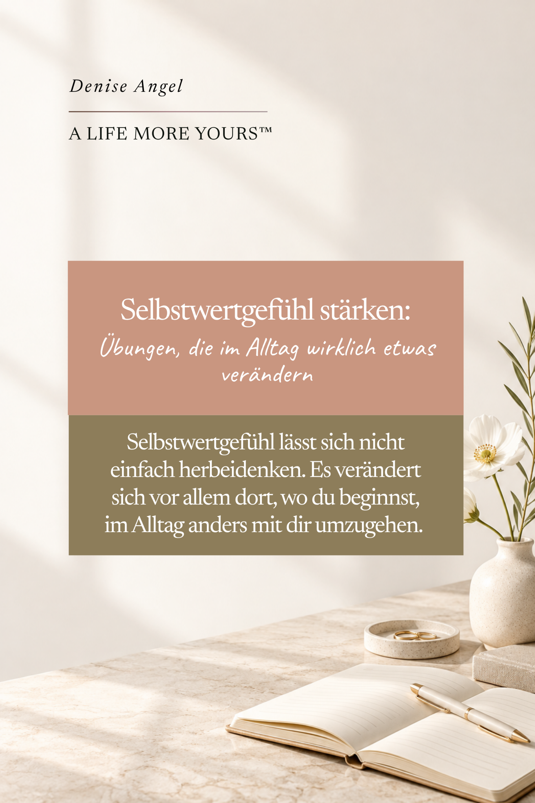 Ruhiges Titelbild zum Thema Selbstwertgefühl stärken: Übungen für den Alltag.